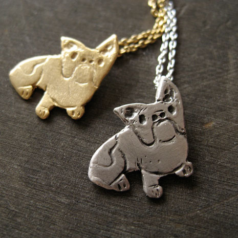 Frenchie Necklace by my friend Jennifer