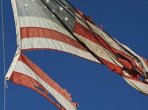 Father Refuses To Take Down American Flag