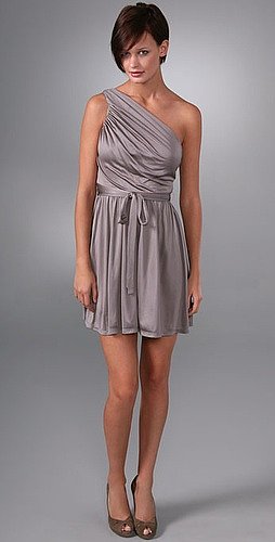 Laila Azhar Gathered One Shoulder Dress