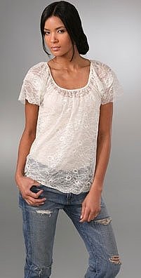 Gold Hawk All Over Lace Top