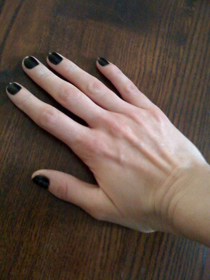 Plain Black Nails