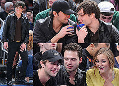 Photos Of Ed Westwick, Leighton Meester, Chace Crawford and Sebastian Stan At A Knicks Basketball Game Photos Of Ed Westwick, Leighton Meester, Chace Crawford and Sebastian Stan At A Knicks Basketball Game