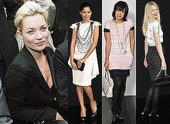 Photos of Lily Allen, Kate Moss, Beth Ditto, Claudia Schiffer, Milla Jovovich, Freida Pinto at Paris Fashion Week