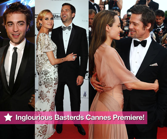 Photos From Inglourious Basterds Cannes Premiere With Brad Pitt, Angelina Jolie, Robert Pattinson, Joshua Jackson, Diane Kruger