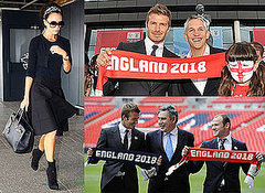 Photos of Victoria Beckham Flying and David Beckham With Wayne Rooney, Gordon Brown, Gary Lineker England's World Cup 2018 Bid Photos of Victoria Beckham Flying and David Beckham With Wayne Rooney, Gordon Brown, Gary Lineker England's World Cup 2018 Bid