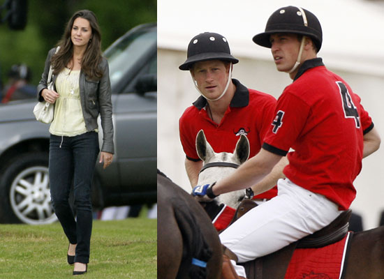 8/6/2009 Prince Harry, Prince William, Kate Middleton at Polo