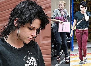 Photos Of Kristin Stewart's Dramatic New Joan Jett Black Hair Style For The Runaways, Plus Behind The Scenes Footage Of New Moon