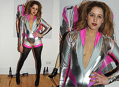 Peaches Geldof in Silver Jumpsuit Pam Hogg Peaches Geldof in Silver Jumpsuit Pam Hogg