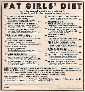 Flashback: A Diet For Every Kind of "Fat Girl"