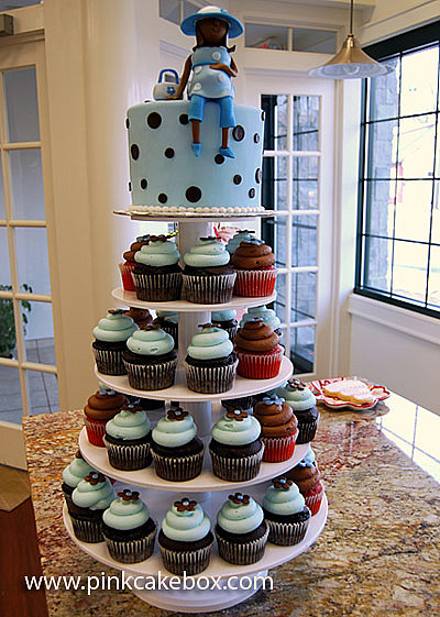 Baby Shower Cupcake Tower Pink Cake Box Wedding Cakes more