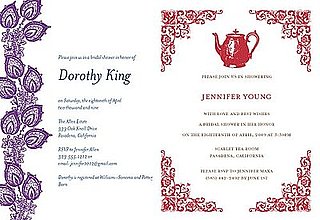 The Card Shop: Papeterie Bridal Shower Invites