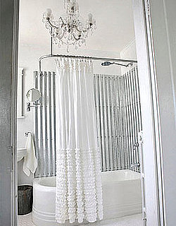 Cool Idea: Galvanized Steel Instead of Shower Tile