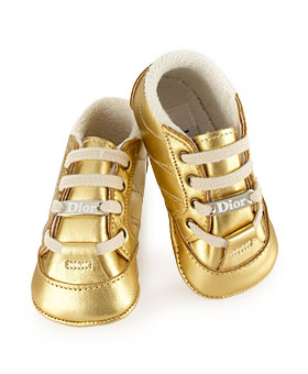 Simply Fab: Christian Dior Gold Baby Sneakers