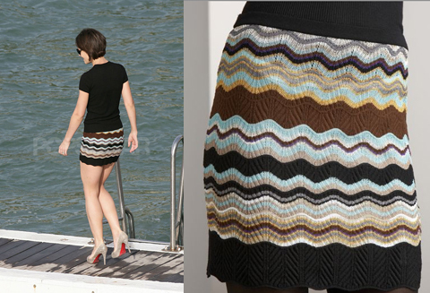 Found! Katie Holmes' Missoni Mini Skirt 