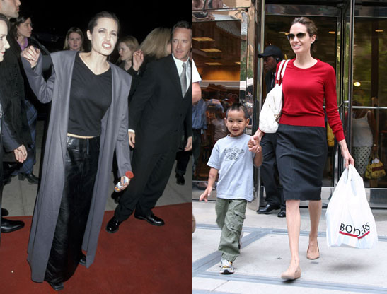 Compare & Contrast: Angelina Jolie, Pre and Post Mommyhood 