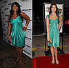 Who Wore It Better? BCBG Green Drape Sheath Dress 