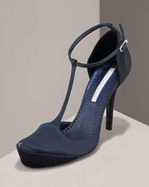Guess Who Designed These Futuristic Satin T-Straps? Guess Who Designed These Futuristic Satin T-Straps?