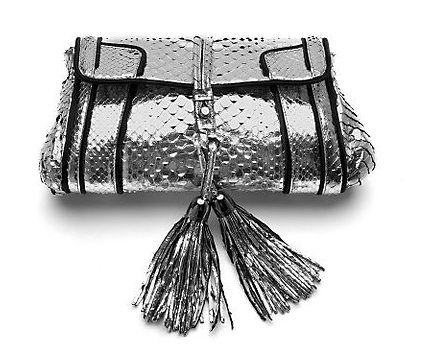 Guess Who Designed This Metallic Python Clutch? Guess Who Designed This Metallic Python Clutch?
