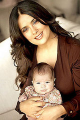 Salma Heyak and baby daughter