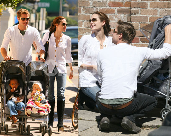 Brad & Angie Coordinate White Shirts For the AM Walk