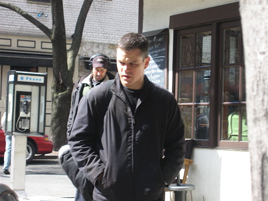 Celebrity Sighting:  Matt Damon on the Set of Ultimatum