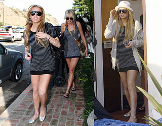 Lindsay and Kim's Prison Stripe Dress Sunday