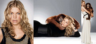 Fergie & Rocky the Orangutan Ape Around for Elle