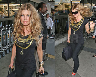Fergie Gets Ready For PJ Party