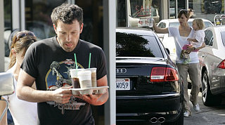 Ben, Jen and Violet Make a Stop for Starbucks