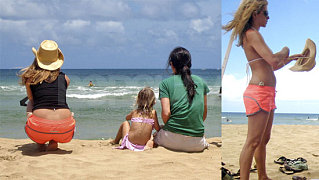 A Rear View On Jennifer & Courteney's Vacation
