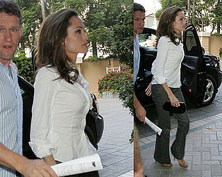 Angelina Blushes at Beowulf & Talks Turkeys