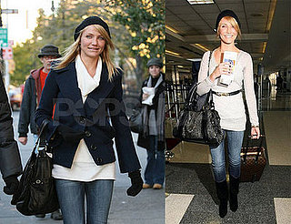 Cameron Diaz Leaves Los Angeles and Travels to New York City