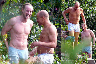 Owen and Woody Having a Splashing Good Time