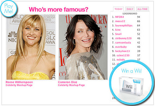 Win a Wii by Playing Celebrity Faceoff!