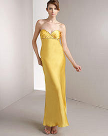 Betsey Johnson Strapless Silk Gown?-? Apparel?-? Neiman Marcus
