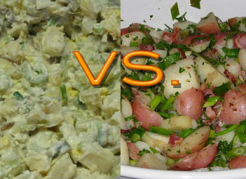 Do you eat classic potato salad made with mayo or German potato salad made with mustard?