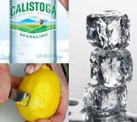 Lite'n It Up Group Feature: Sparkling Water with Lemon Zest Ice