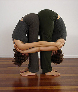 Partner Yoga Pose: Double Standing Forward Bend