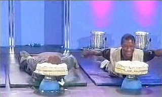 Funny Video of Three Guys Doing Cobra Pose on a Game Show