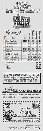 Nutricate Prints Nutritional Information Right on Receipts