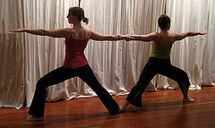 Partner Yoga Pose: Double Warrior 2 Partner Yoga Pose: Double Warrior 2