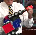 Letterman "Plays" With A Transformer
