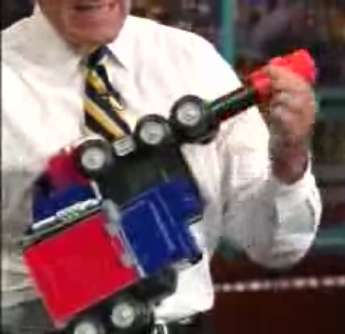 Letterman "Plays" With A Transformer