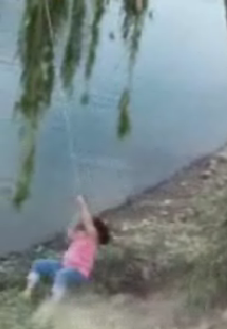 Woman Vs. Rope Swing 