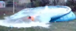 Belly Flop Takes Pool By Surprise