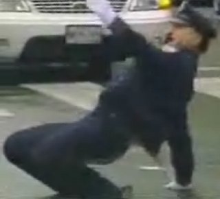 Traffic Cop Gets Down