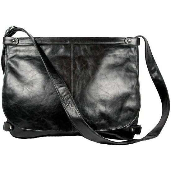 Faye Laptop Messenger Bag Black