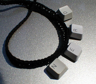 Totally Geeky or Geek Chic? Crochet Keyboard Choker Necklace