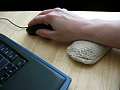 Totally Geeky or Geek Chic? Knit Wrist Pillow