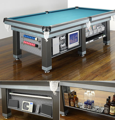 Billiards Table with Built-in TV/DVD 